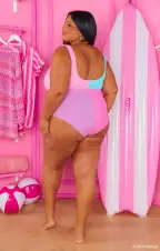 The Scrunch One Piece ~ Barbie™ Colorblock Scrunch(XS)
