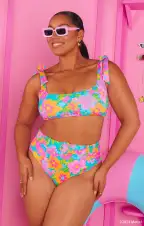 Bahamas Bow Top ~ Blue Barbie™ Blooms(XS)