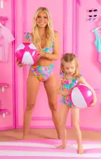 Bahamas Belted Bottom ~ Blue Barbie™ Blooms(XS)