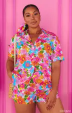 Parker Button Down ~ Barbie™ Blooms(XS)