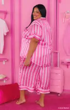 Girls Night PJ Set ~ DreamHouse™ Stripe Satin(XS)