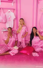 Girls Night PJ Set ~ DreamHouse™ Stripe Satin(XS)