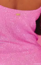 RSVP Top ~ Barbie™ Pink Sequins(XS)