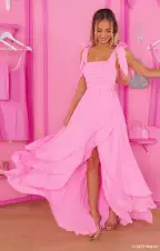 Runway Ruffle Dress ~ Pretty in Pink(XS)