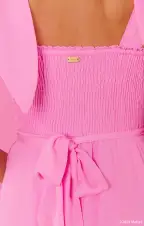 Runway Ruffle Dress ~ Pretty in Pink(XS)