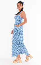 Rosie Dress ~ Blue Bounty Gingham(XS)
