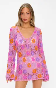 Vacay Mini Coverup ~ Fruit Punch Crochet(XS)