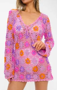 Vacay Mini Coverup ~ Fruit Punch Crochet(XS)