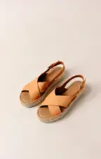 Alohas Crossed Platform Sandal ~ Tangy Orange(6)