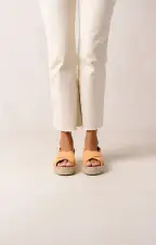 Alohas Crossed Platform Sandal ~ Tangy Orange(6)