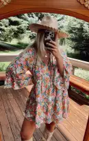 Viola Mini Dress ~ Wild Flora(XS)