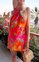 Jasmine Tie Mini Dress ~ Miss Malibu