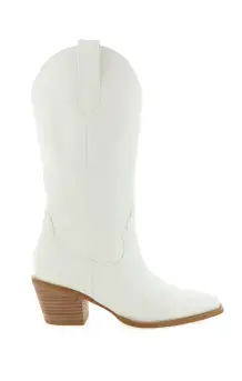 Billini Danaro Cowboy Boot ~ White(6)