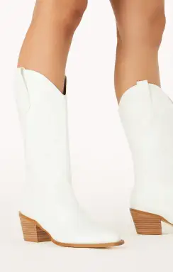 Billini Danaro Cowboy Boot ~ White(6)