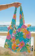 Carry All Tote ~ Beachy Floral Terry(OS)