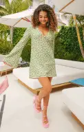 Treasure Mini Dress ~ Flower Power Pink  Crochet(XS)