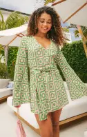 Treasure Mini Dress ~ Flower Power Pink  Crochet