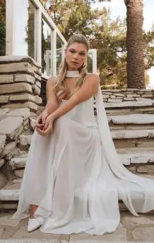 Dalia Maxi Dress ~ Ivory Luxe Satin(XXS)