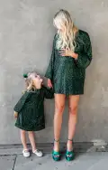 Sure Thing Mini Dress ~ Emerald Sequins(XS)