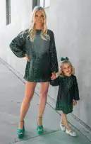 Sure Thing Mini Dress ~ Emerald Sequins(XS)