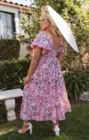 Afternoon Tea Dress ~ Cottage Floral Pink(XS)