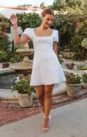 Mia Dress ~ White Poplin(XS)