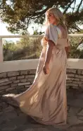 Nora Maxi Dress ~ Champagne Luxe Satin(XXS)