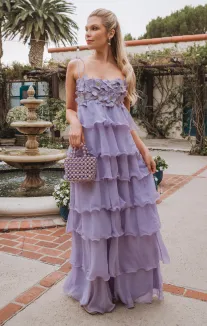 Gabriella Maxi Dress ~ Lilac Enchanted Embellishment(XXS)