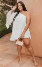 Wonder Mini Dress ~ White Silky Crepe(XXS)