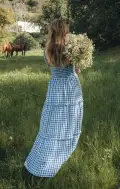 Rosie Dress ~ Blue Bounty Gingham(XS)