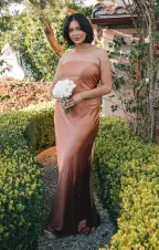 Taylor Tube Maxi Dress ~ Copper Luxe Satin(XXS)