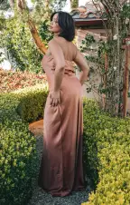 Taylor Tube Maxi Dress ~ Copper Luxe Satin(XXS)