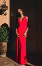 Rachel Maxi Dress ~ Red Stretch(XS)