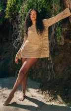 Paula Pullover ~ Latte Crochet(XS)