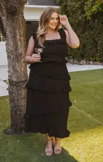 Greta Dress ~ Black Stretch(XXS)
