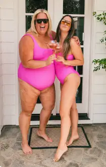 The Scrunch One Piece ~ Hot Pink Scrunch(XS)