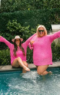 Paula Pullover ~ Hot Pink Crochet(XS)