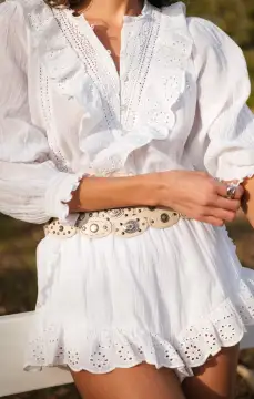 French Blouse ~ White Eyelet(XS)