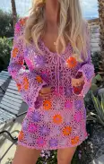 Vacay Mini Coverup ~ Fruit Punch Crochet