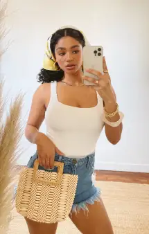 Leona Head Scarf ~ Yellow & White(OS)