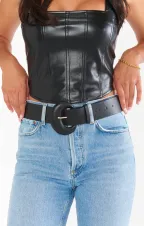 Round Buckle Belt ~ Black