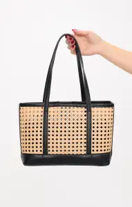 Soleil Mini Tote ~ Black and Natural