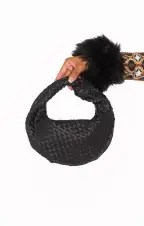 Melie Bianco Willow Woven Bag ~ Black(OS)