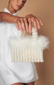 I Do Bag ~ Ivory Beaded(OS)