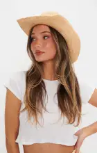 Raffia Cowboy Hat ~ Natural(OS)