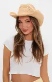Raffia Cowboy Hat ~ Natural