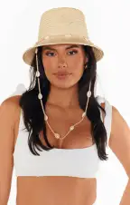 Lack of Color Seashells Inca Bucket Hat ~ Natural(S)