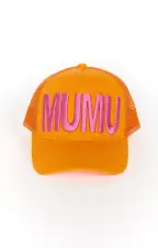 MUMU Terry Trucker Hat ~ Tangerine