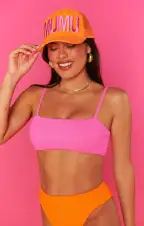 MUMU Terry Trucker Hat ~ Tangerine(OS)