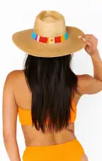 Sunshine Tienda Sandra Palm Hat ~ Rainbow(XS/S)